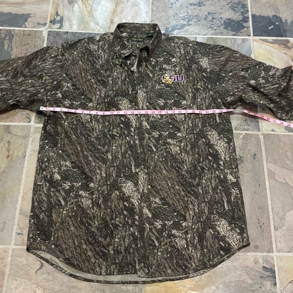 Vintage LSU Tiger Hill Long Sleeve Camouflage Button Down Plus Size XXL EUC - Picture 8 of 10